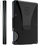 Ridge Wallet for Men - Slim Minimalist Compact Wallet and Card Holder, RFID Protected Front Pocket Wallets for Men with Integrated Money Clip (Matte Black Titanium)