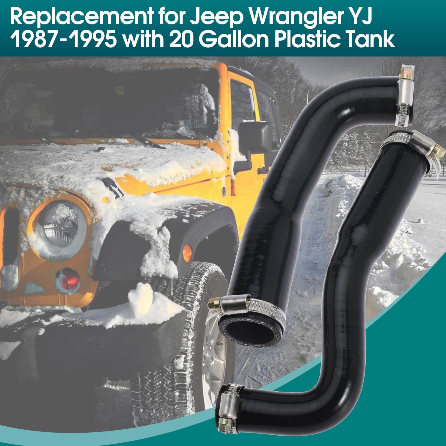 Replacement 52040079 Fuel Filler Hose for Jeep Wrangler YJ 1987-1995 Replaces 52040081