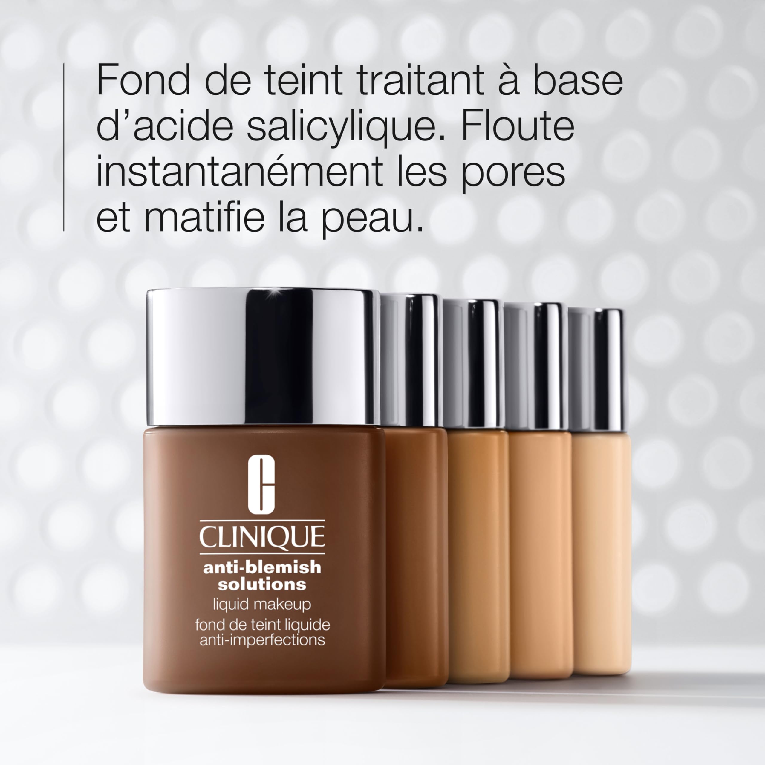 Clinique Anti-Blemish Solutions Fond de Teint Liquide à l'Acide Salicylique Pour Peaux Mixtes à Grasses | Couvrance Moyenne, Fini Mat Naturel