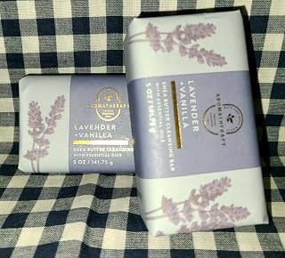 2 pack Shea Butter Cleansing Bar soap 5 oz each LAVENDER VANILLA
