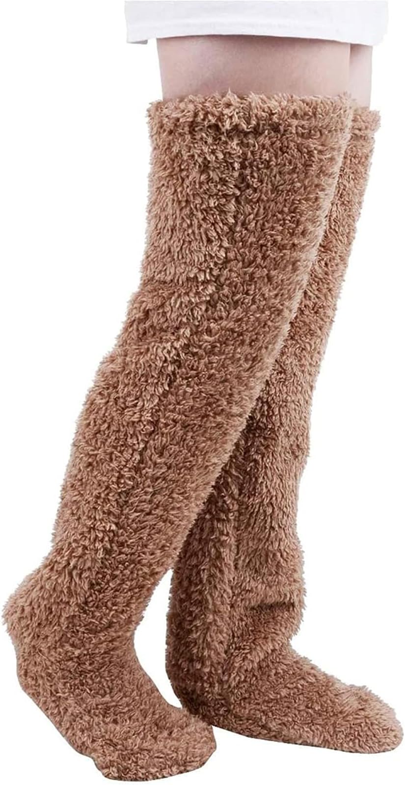 KYAOBEY Snugglepaws Sock Slippers, Snuggle Paws Thigh High Socks, Snuggs Cozy Socks Long Fuzzy Socks Soft Thick Warm Home