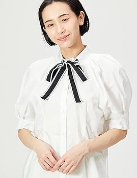 Amazon | [スナイデル] テープボウタイブラウス SWFB221126 レディース
