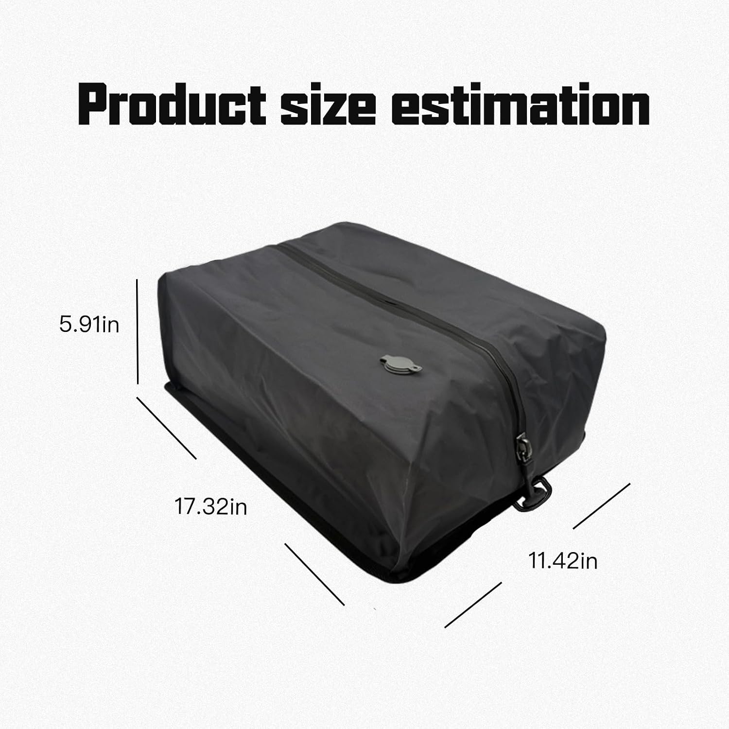 Vacuum Bags for Travel,Reusable Luggage Vacuum Bagsfor Travel (No Pump) with IP67 Waterproof Zipper for Save Space,Black