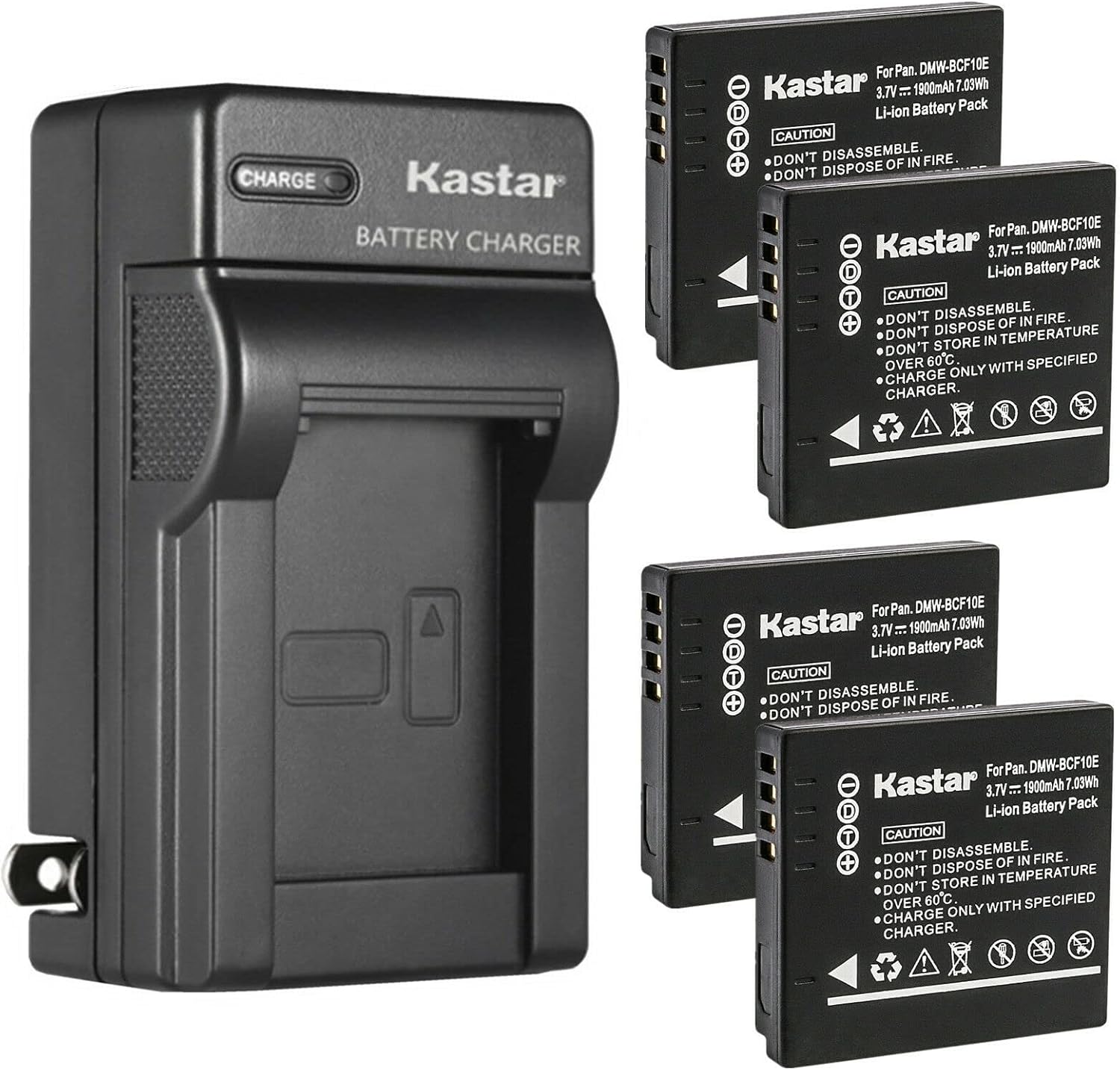 Kastar 2-Pack Battery and AC Wall Charger Replacement for Panasonic Lumix DMC-FH1, Lumix DMC-FH20, Lumix DMC-FH22, Lumix DMC-FH3, Lumix DMC-FP8, Lumix DMC-FT1, Lumix DMC-FT2, Lumix DMC-FT3 Cameras