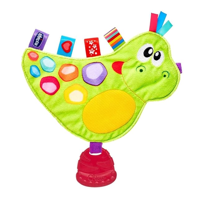 Chicco Juego Arthur Dinosaurio, Animalito de Tela con chirriador, 3-24 Meses