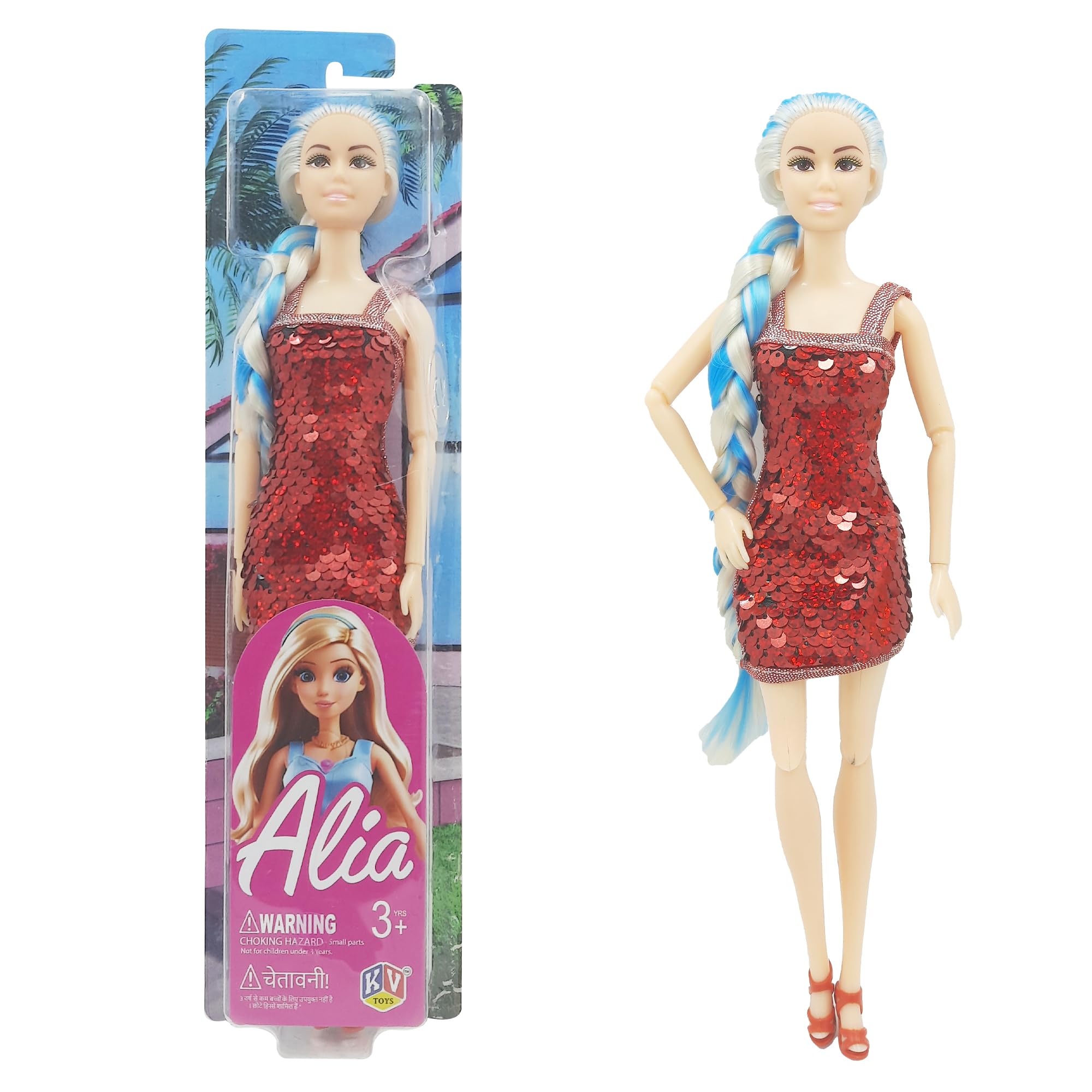 Kidsden Alia Doll - Dazzling Sequined Looks, Trendy Mini Dresses, and Accessories - Complete Fashion Ensemble with Sleek Blonde Hairstyle - Ideal for Girls 3+ Years (B0CZZYN9GD) Amazon Price History, Amazon Price Tracker
