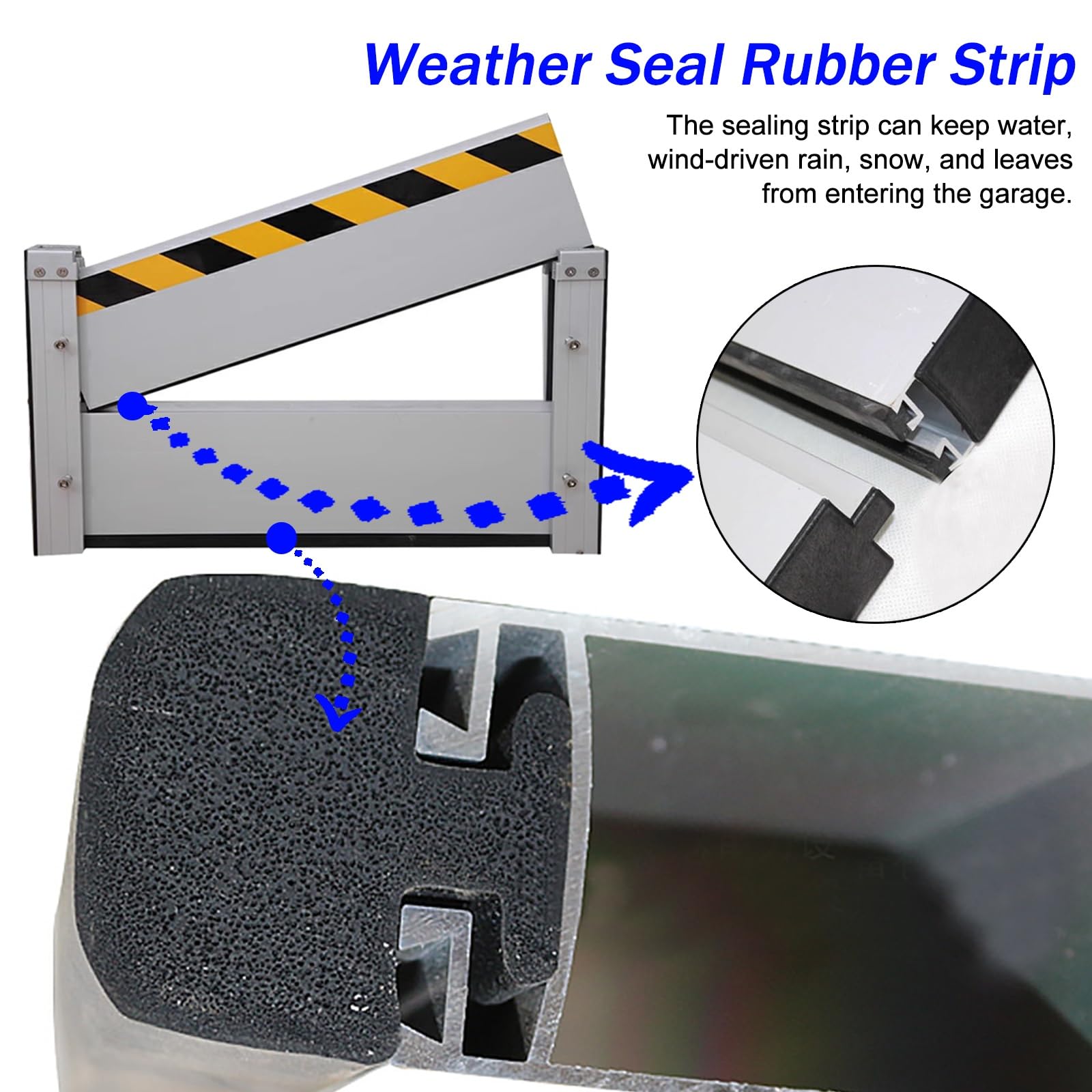 Barreras de protección contra inundaciones para Puertas de casa, Kit de umbral de Pared antiinundaciones de Aluminio de 80 cm, 60 cm y 40 cm de Alto, para Puertas/cochera/sótano, hogar Comer