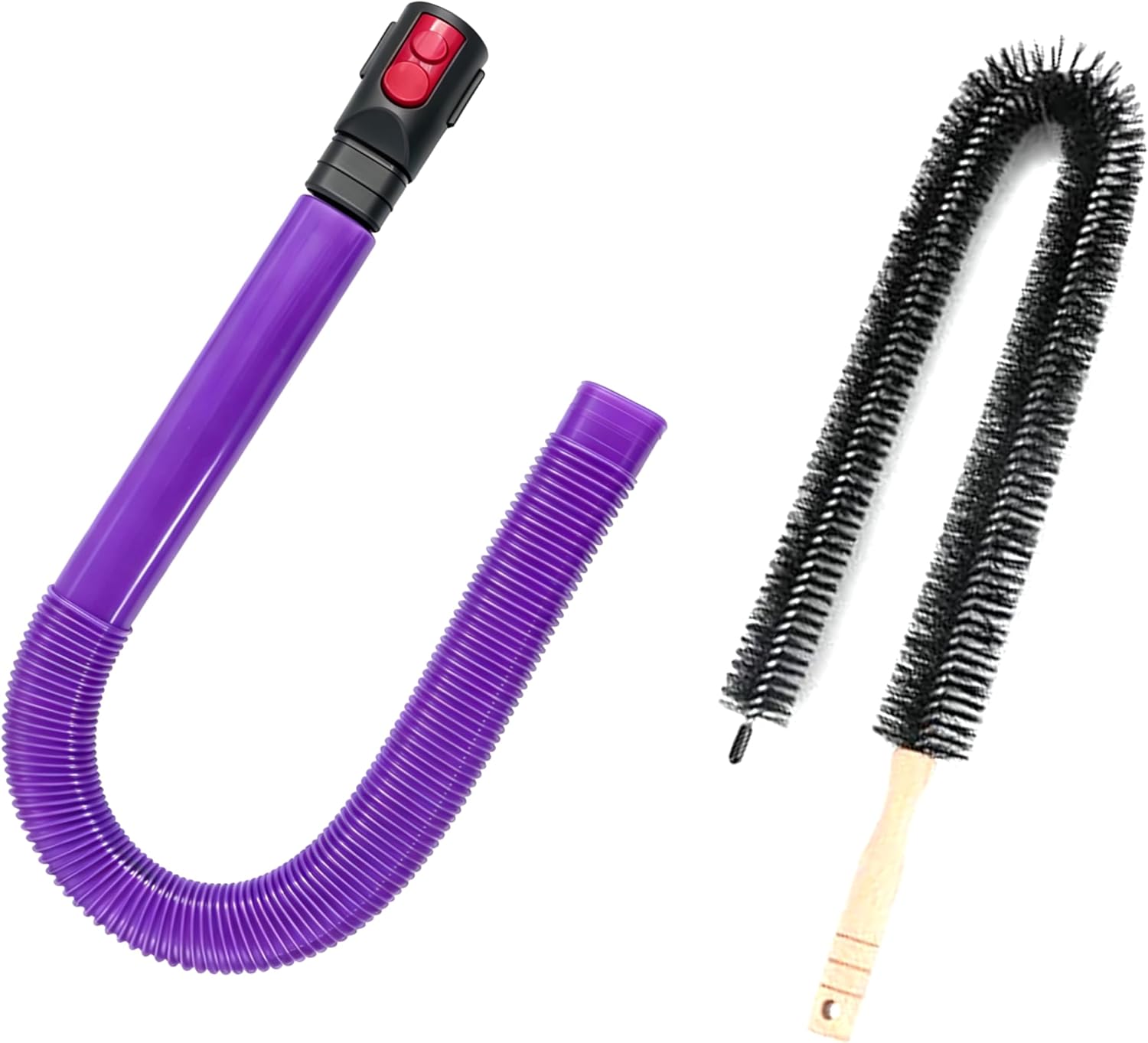 Dryer Vent Lint Vacuum Attachments Hose, Compatible with DS V7, V8, V10, V11, V15, DC35, DC44, DC65 - Dryer Vent Cleaner Kit - Flexible Hose & Brush for Lint Removal & Cleaning