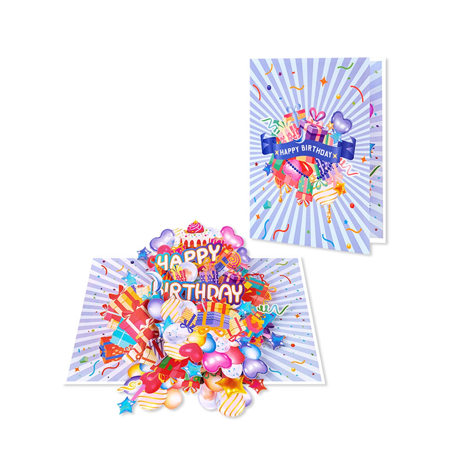 Kalttoy Artistic Hand Carved Popup Birthday Card Recyclable Paper Craft for Personals Messages and Festival Event Popup Birthday Card Gift