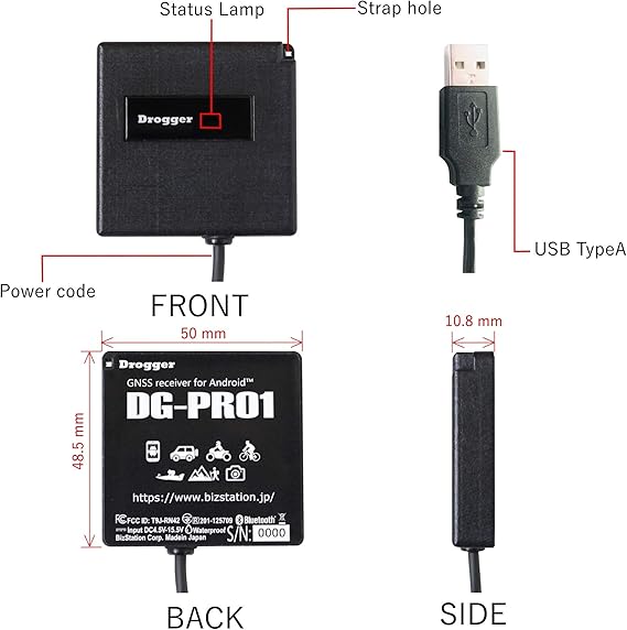 Amazon Co Jp Dg Pro1 Gpsレシーバー 最高更新レート18hz 防水 みちびき対応 Bluetooth 高精度 Gps Receiver For Android 家電 カメラ