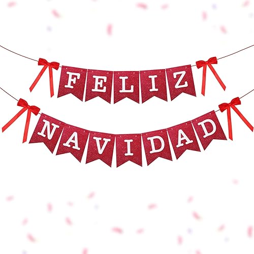 Cartel decorativo de Feliz Navidad para chimenea, pared interior de Navidad, decoración de Navidad, pancarta con purpurina de Feliz Navidad