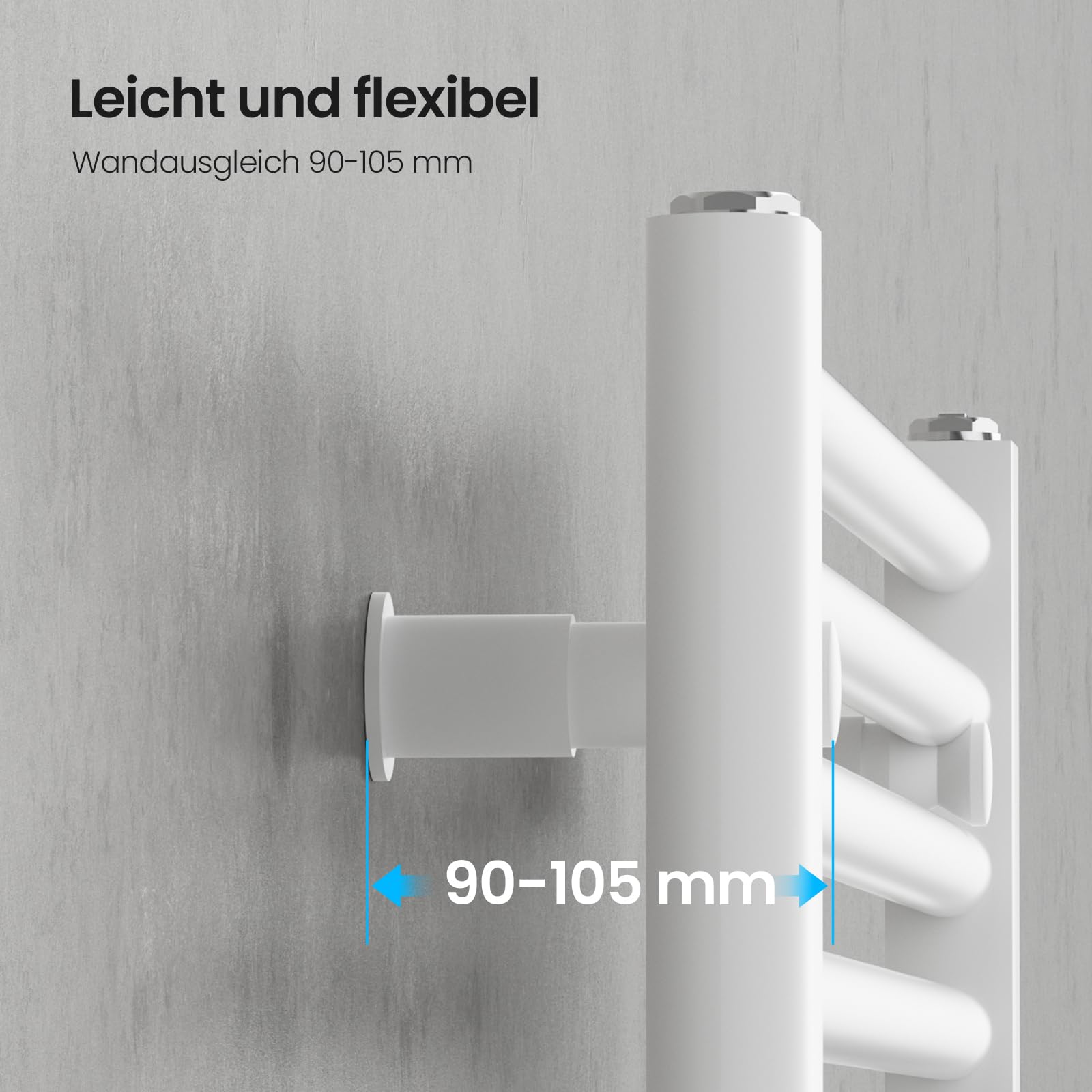 Heilmetz Anthrazit BadHeizkörper 60 x 140 cm Handtuchtrockner 663 Watt Mittelanschluss