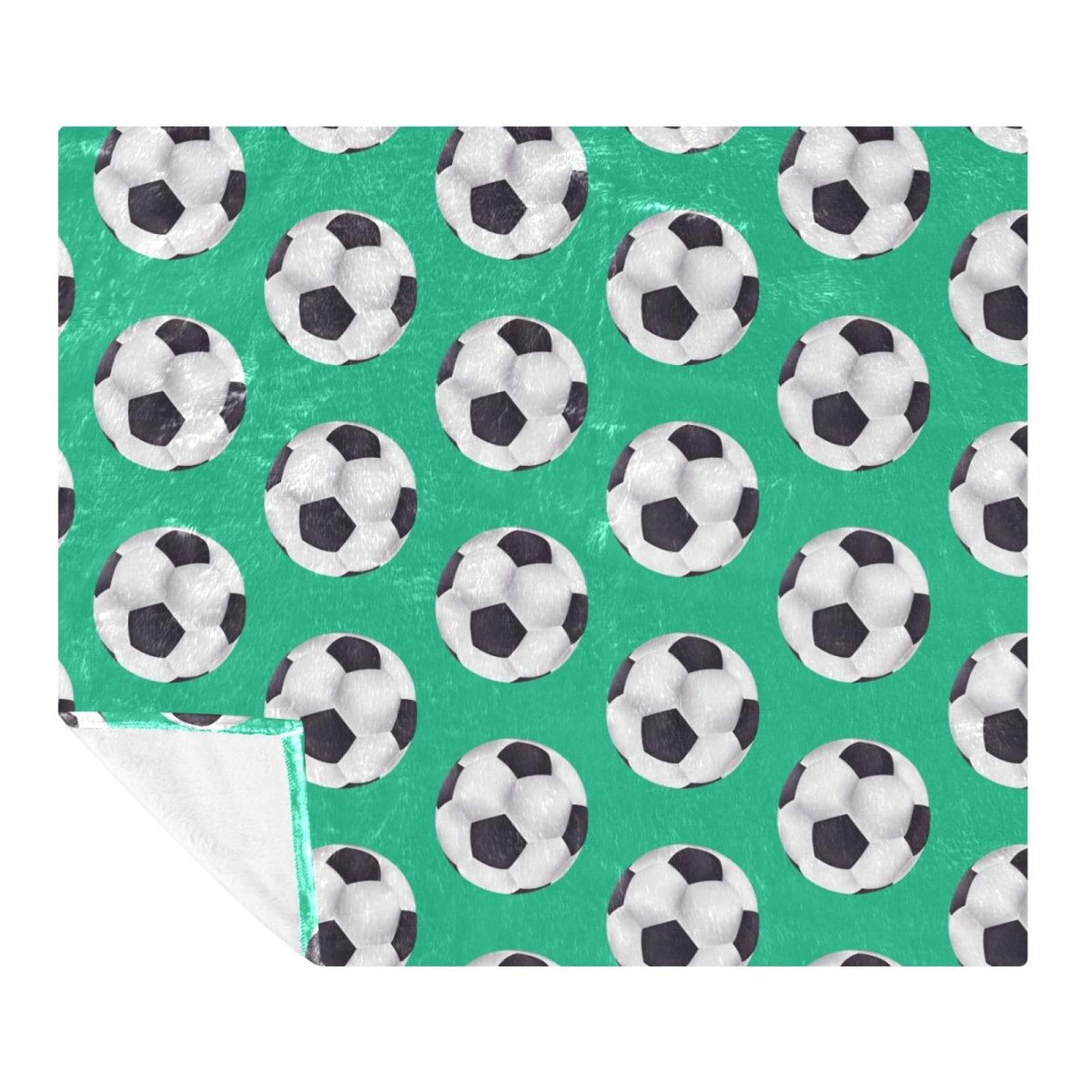 Couverture douce football en microfibre légère lavable pour lit et sofa