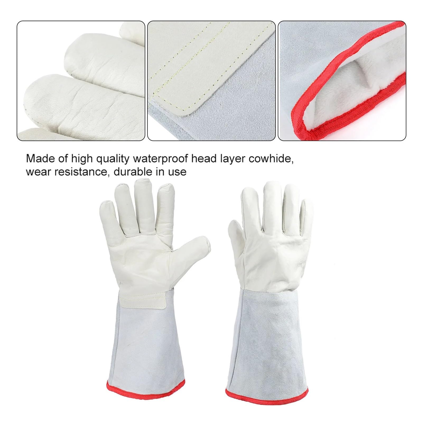1 par de guantes de protección for trabajo criogénico de 40 cm de largo for tratamiento con nitrógeno líquido GNL