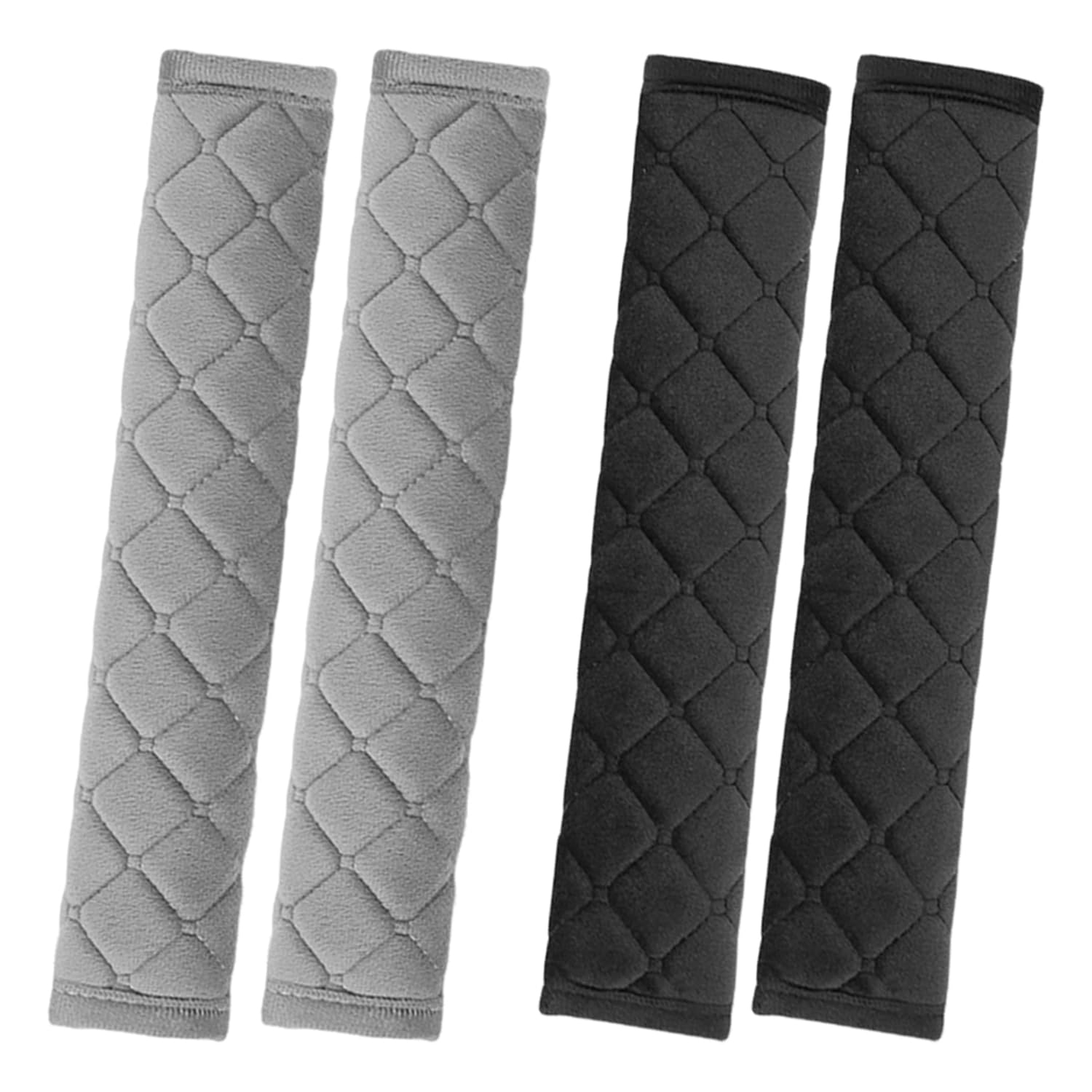 2 Paia di Spallacci di Protezione, Multi-Funzione Cuscino Copre, Spalline Morbide, può Essere Utilizzato per Cinture di Sicurezza, Zaini (Nero, Grigio).