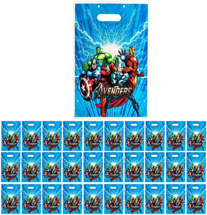 Aisszhao Superhero Party Gift Bag,30pcs Superhero Party Bags,Avenger-Style Gift Bags for Kids Birthday Party,Avenger Parties Bags fillers Gift Bags with Handle for Boys Birthday Cosplay PartySupplies