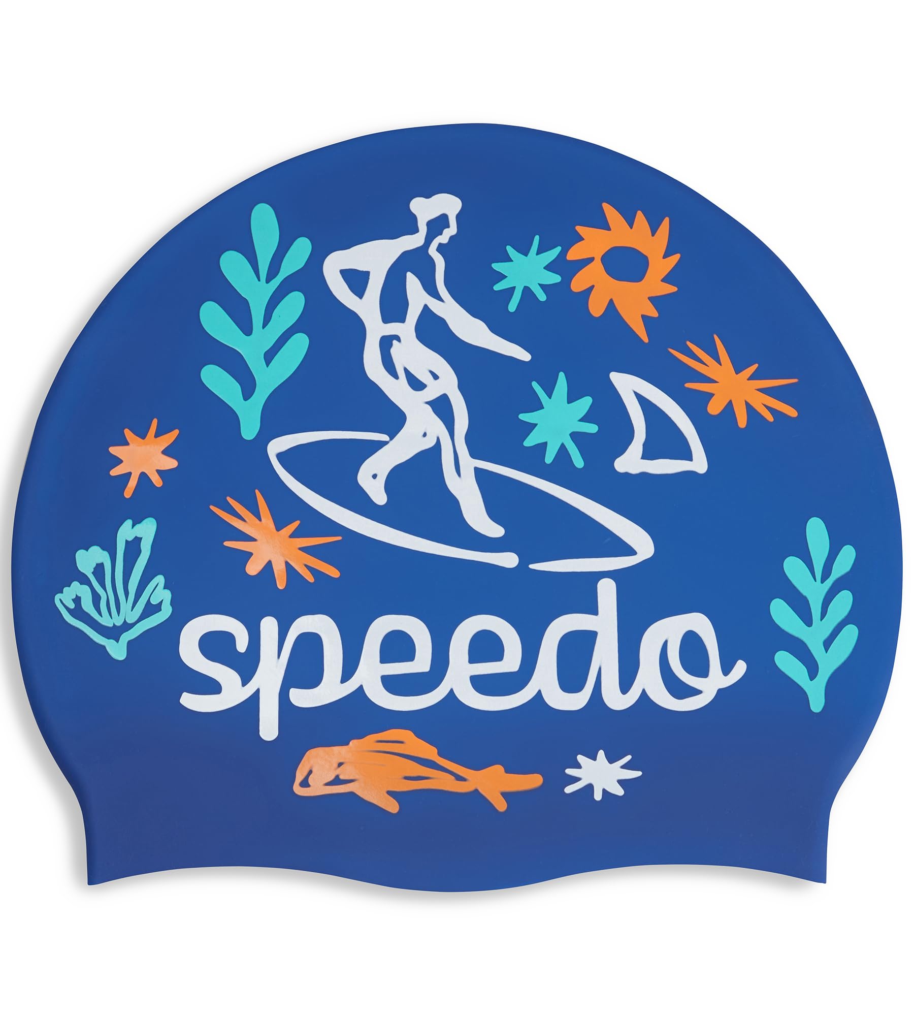 Speedo Unisex Kids Surfing Slogan Print Swim Cap for Boys and Girls - Blue & White (B0CRDZZPK9) Amazon Price History, Amazon Price Tracker