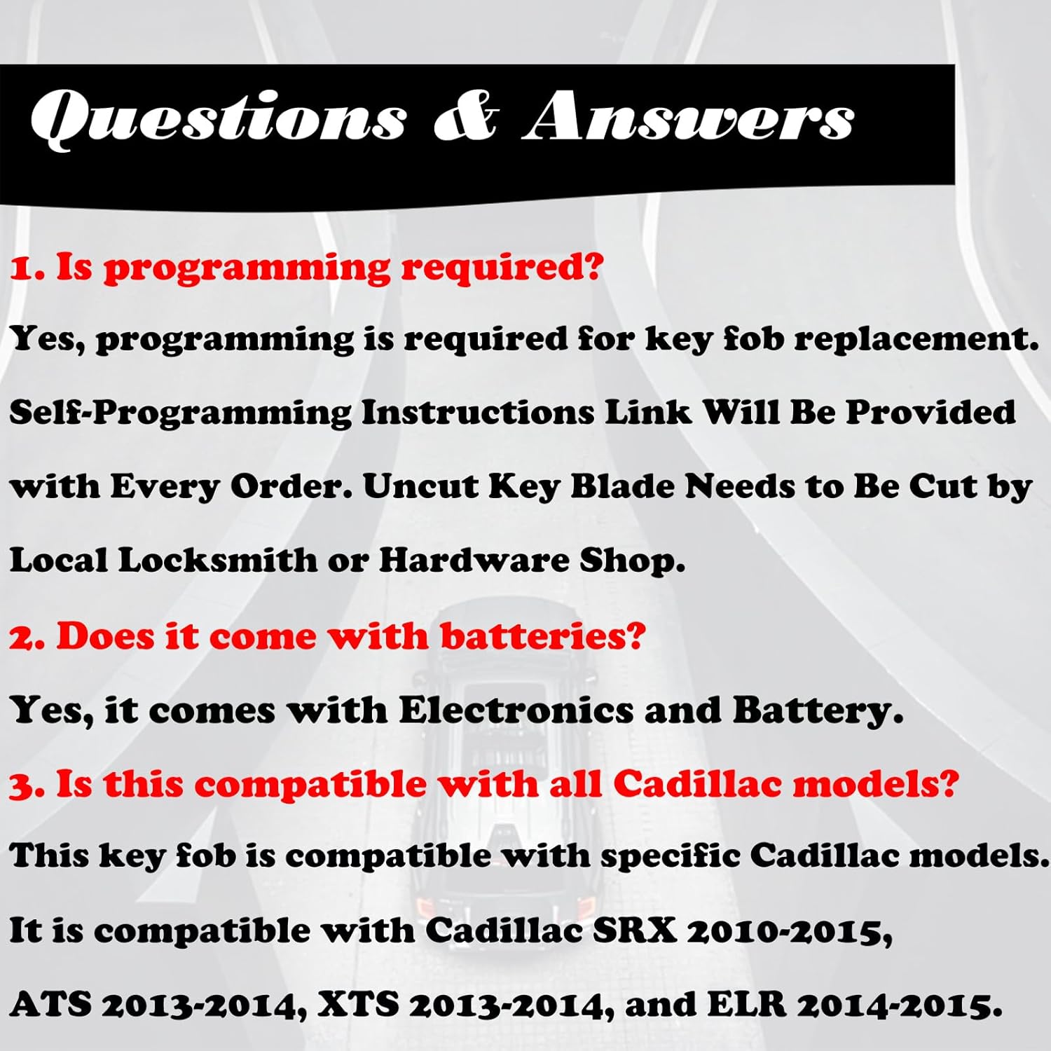 MechanMagic Keyless Entry Remote Control Key Fob Replacement Compatible for Cadillac SRX 2010-2015 ATS XTS 2013-2014 ELR Push Start Button Smart Proximity NBG009768T 22865375 DIY Programming - Image 2