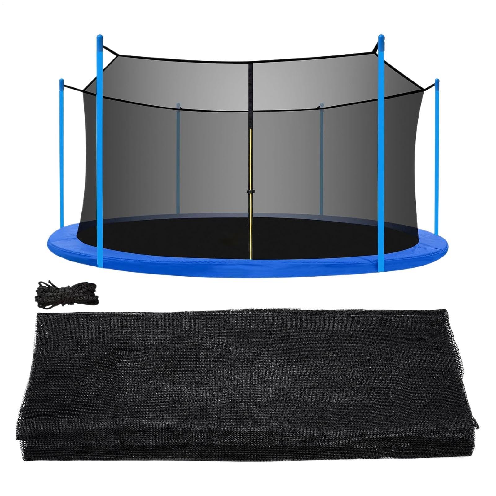 Rete di Sicurezza per Trampolino Barriera di Protezione per Telaio Rotondo | Rete di Recinzione per Trampolino per Parco Giochi Esterno, Giardino, Campeggio, Palestra Domest
