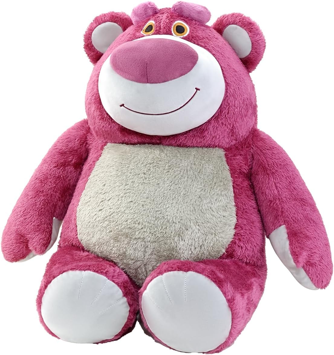 MINISO 24" Disney Lotso Sitting Plush Toy -Disney Strawberry Bear Stuffed Animals & Teddy Bears Collectible Toy Doll Gift, Super Soft & Huggable Doll for Fans