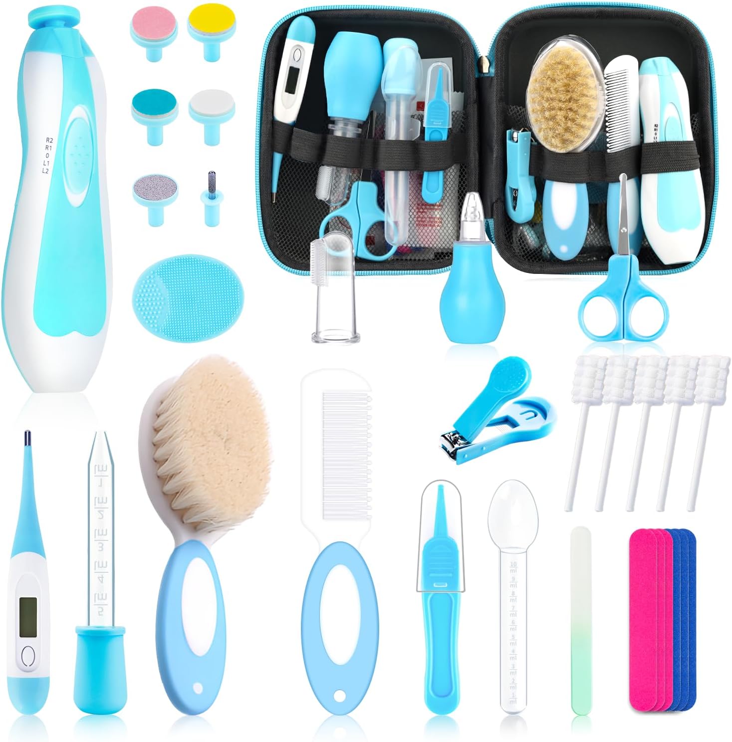 Baby Healthcare Grooming Kit Health Safety Care Set Baby Nursery With Toothbrush Nail Clipper File - View #9
