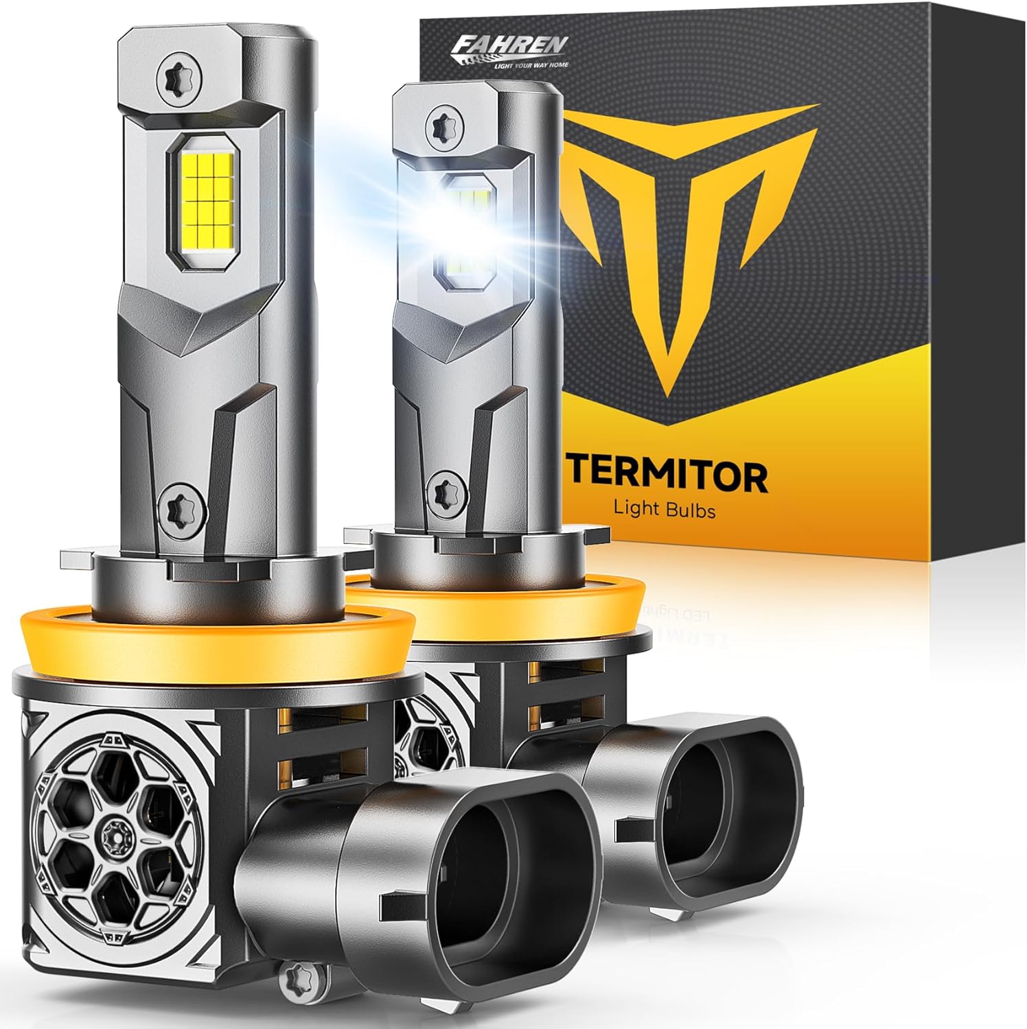 Ursprung 𝟐𝟎𝟐𝟔 𝐍𝐞𝐰-𝐆𝐞𝐧H11/H9/H8 LED Bulbs, 50000LM Ultra Brighter H11 LED, 6500K Cool White, True 1:1 Stock Bulbs Replacement, Plug & Play, 10-Year+ Lifespan,Pack of 2