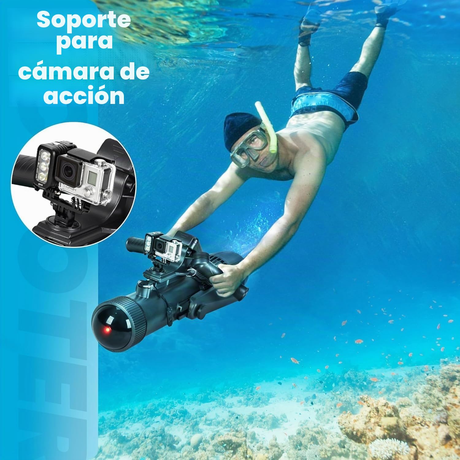 Camolech 900W Patineta submarina y motor para kayak, batería extraíble de 16000mAh, para deportes al aire libre para adultos, buceo y esnórquel en mar/lago/piscina, kit de propulsión eléctrica SUP