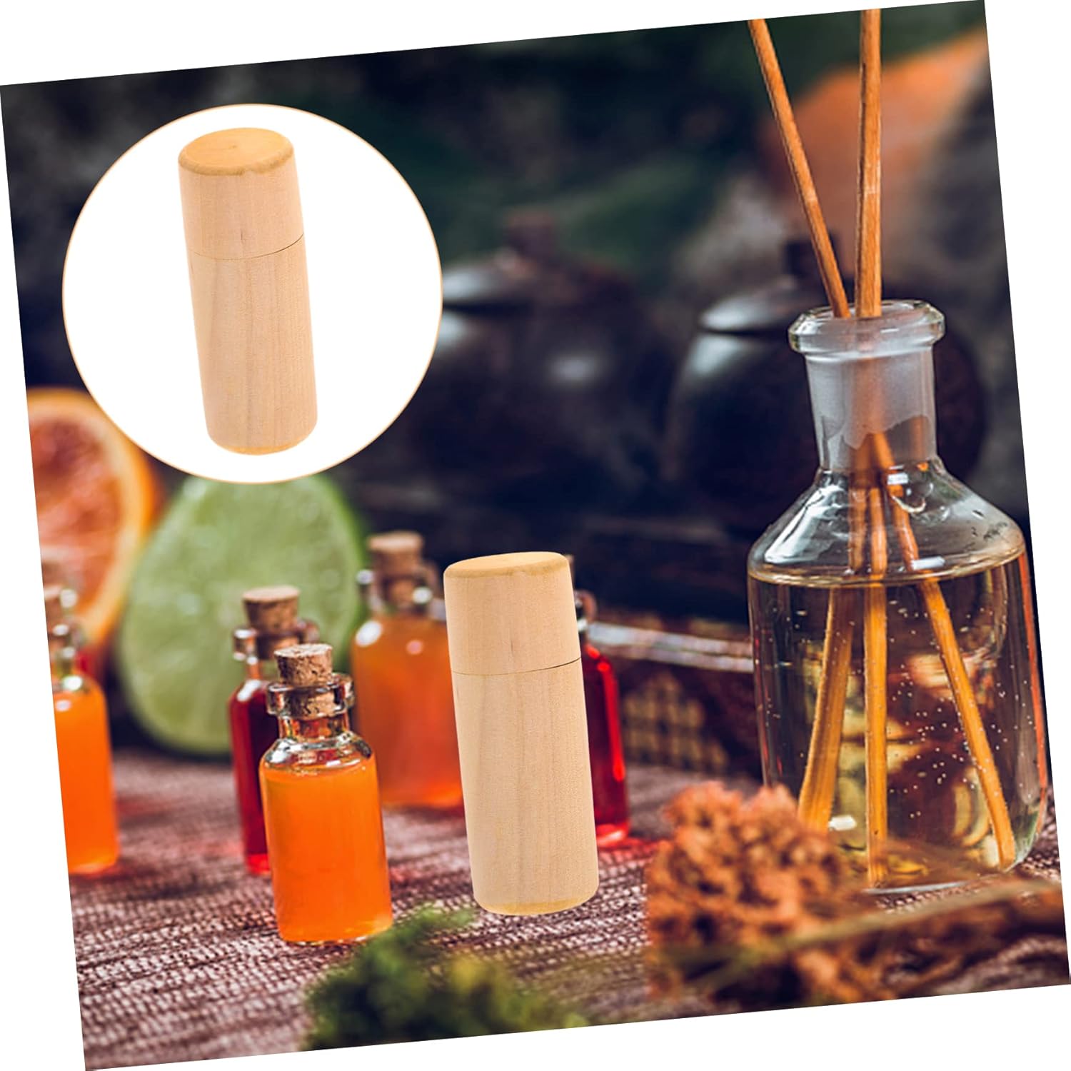 Unomor 5pcs Storage Box Lightweight Wooden Case Design for Bottles and Supplies