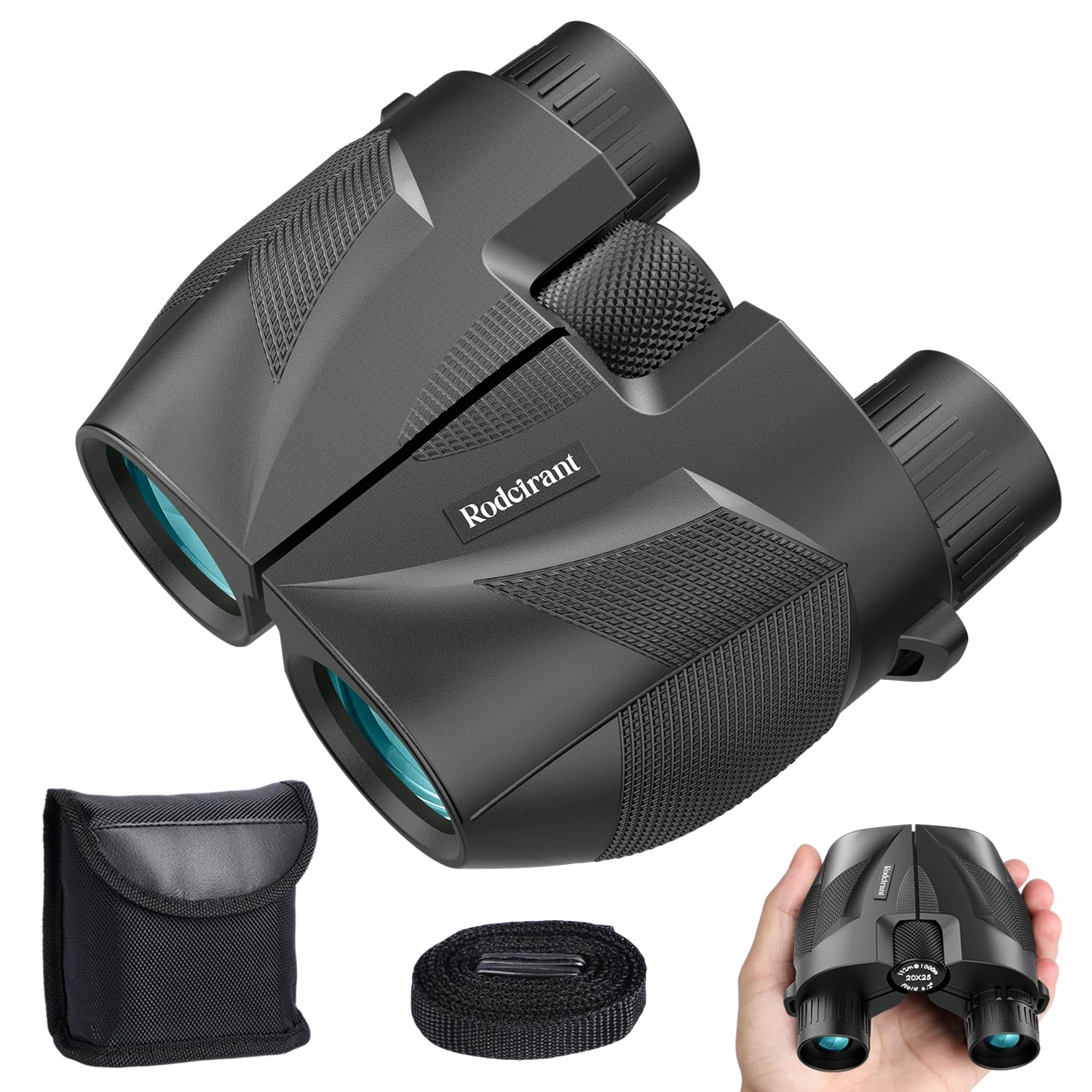 20x25 Compact Binoculars for Adults and Kids,High Powered Large Eyepiece Waterproof Binoculars for Hunters,Easy Focus Bird Watching for Outdoor Hiking