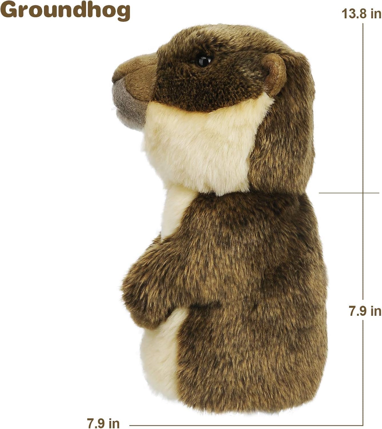 Profey Golf Club Covers, Groundhog/Gopher Golf Club Head Covers, Funny Golf Headcover, Animals Plush Driver Headcover Gift for Men Women Kids, Fits up to 460CC Driver Head