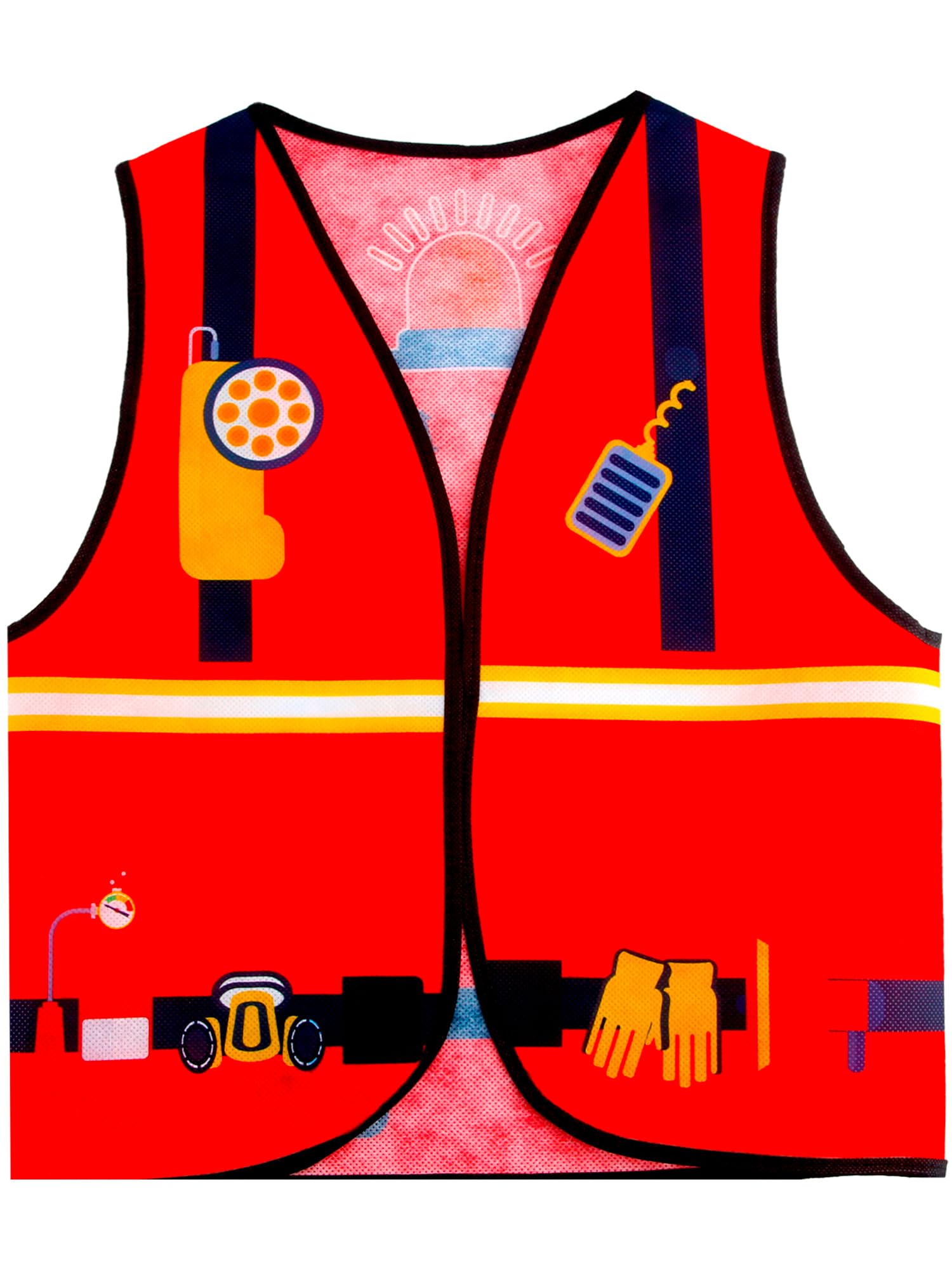 Kids Community Helper Dress Up Costume Postman Police Role Play Vest Cosplay Set for Career Day Halloween Party