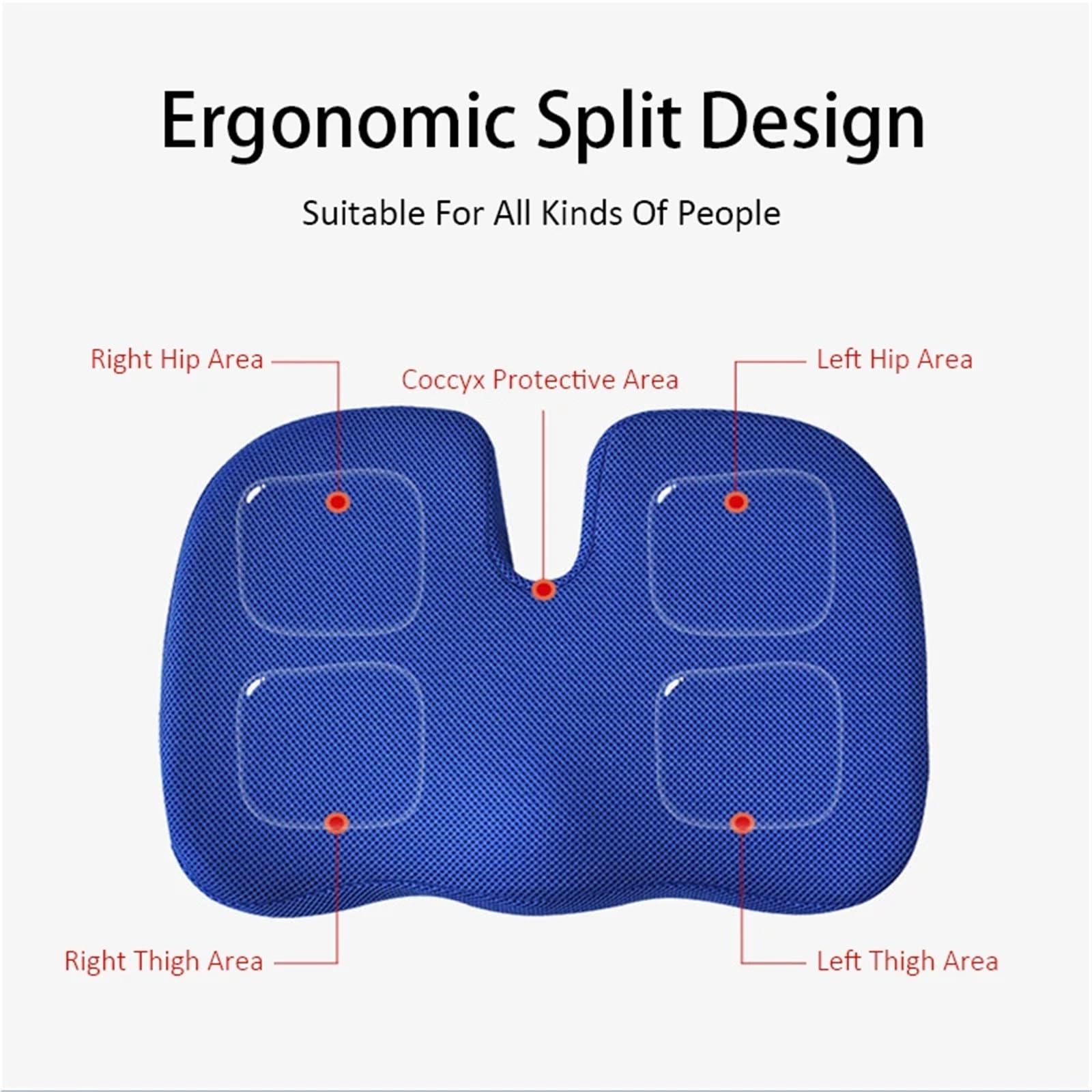Cuscino Per Sedia Da Ufficio Cuscino ortopedico in memory foam con gel, for il coccige, da viaggio, for auto, ufficio, sedia, cuscino traspirante(Short Plush-Gray,Gel x Memory Foam)
