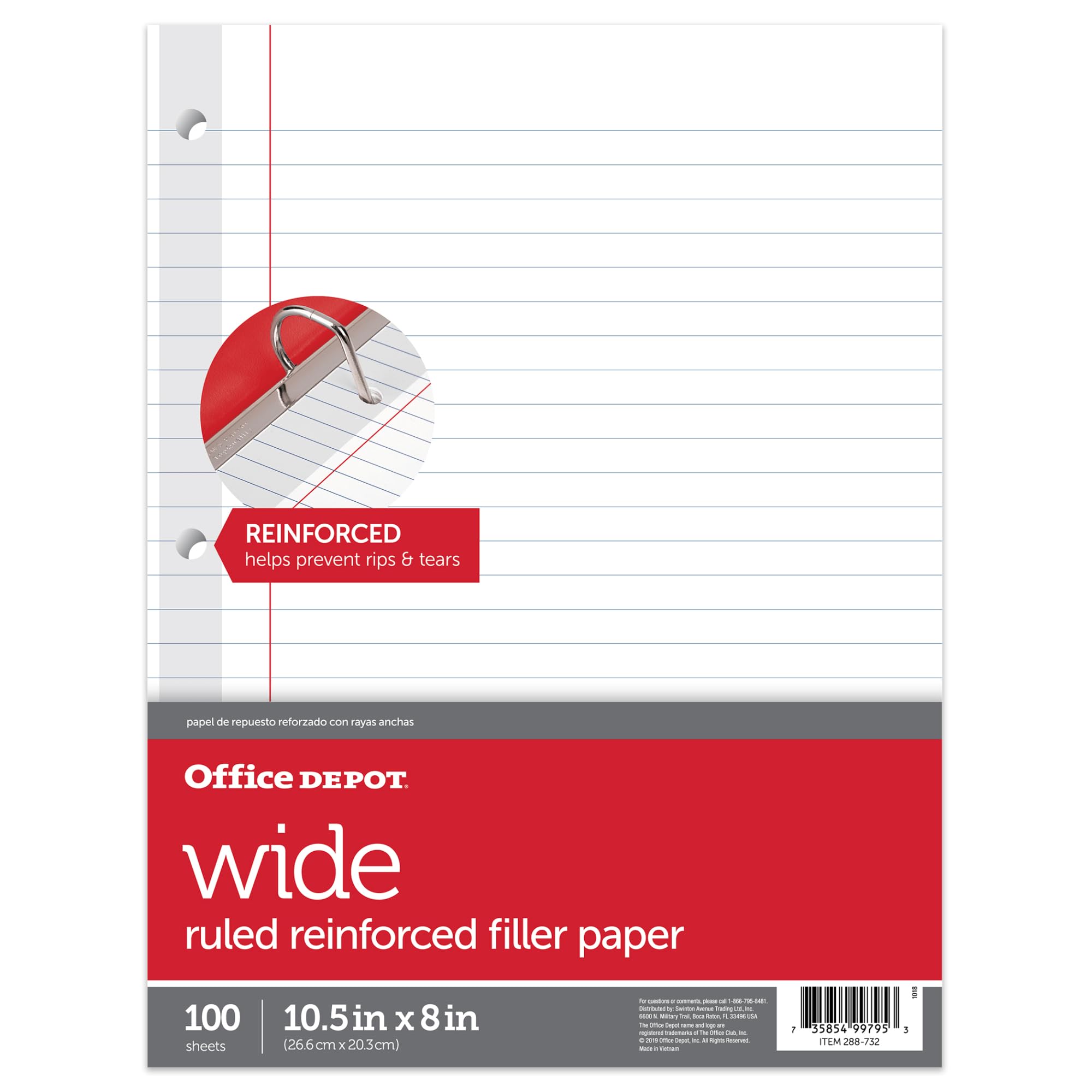Office Depot® Brand Reinforced Filler Paper, 8