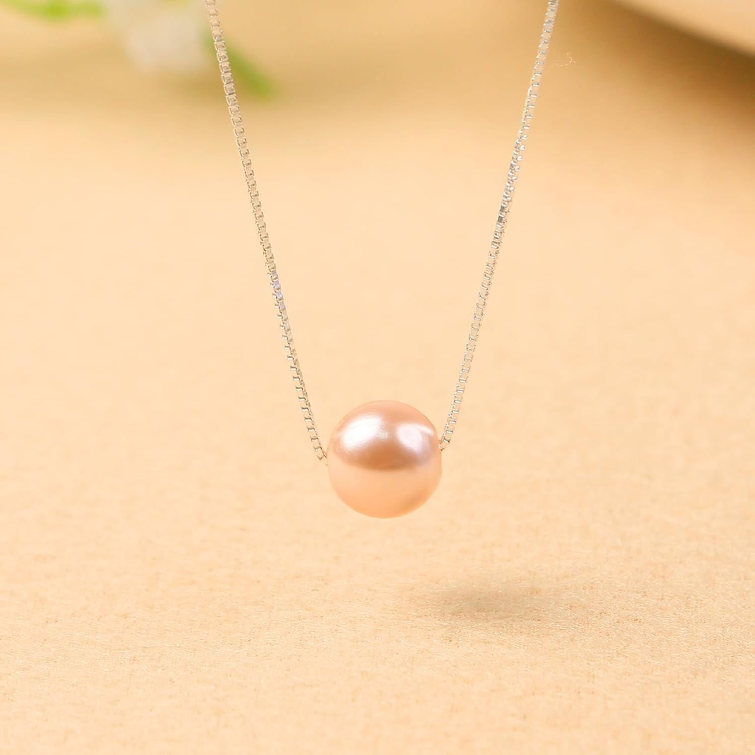 Sereney Sterling Silver Birthday Gifts for Girls Women, Pearl Necklace as 7 9 10 11 13 15 16 18 21 30 40 50 60 Year Old Birthday Gifts, Single Pearl Necklace as Bday Gifts for Friends - Image 5