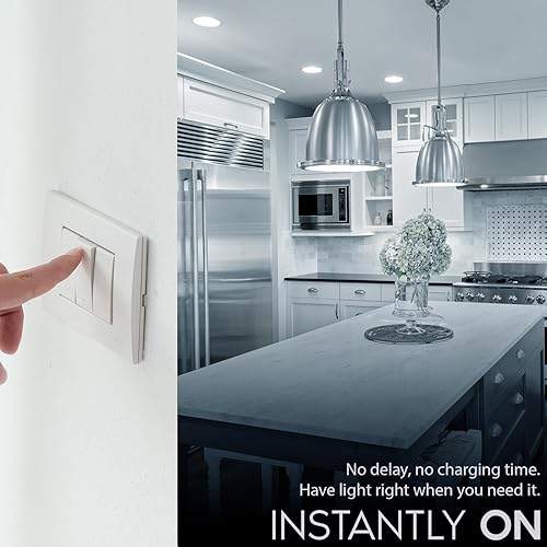 Miniatura 6 de LUXRITE Bombilla LED BR20, 6.5 W (equivalente a 45 W), luz diurna de 6500 K, 460 lúmenes, Energy Star, regulable, clasificación húmeda, bombilla LED