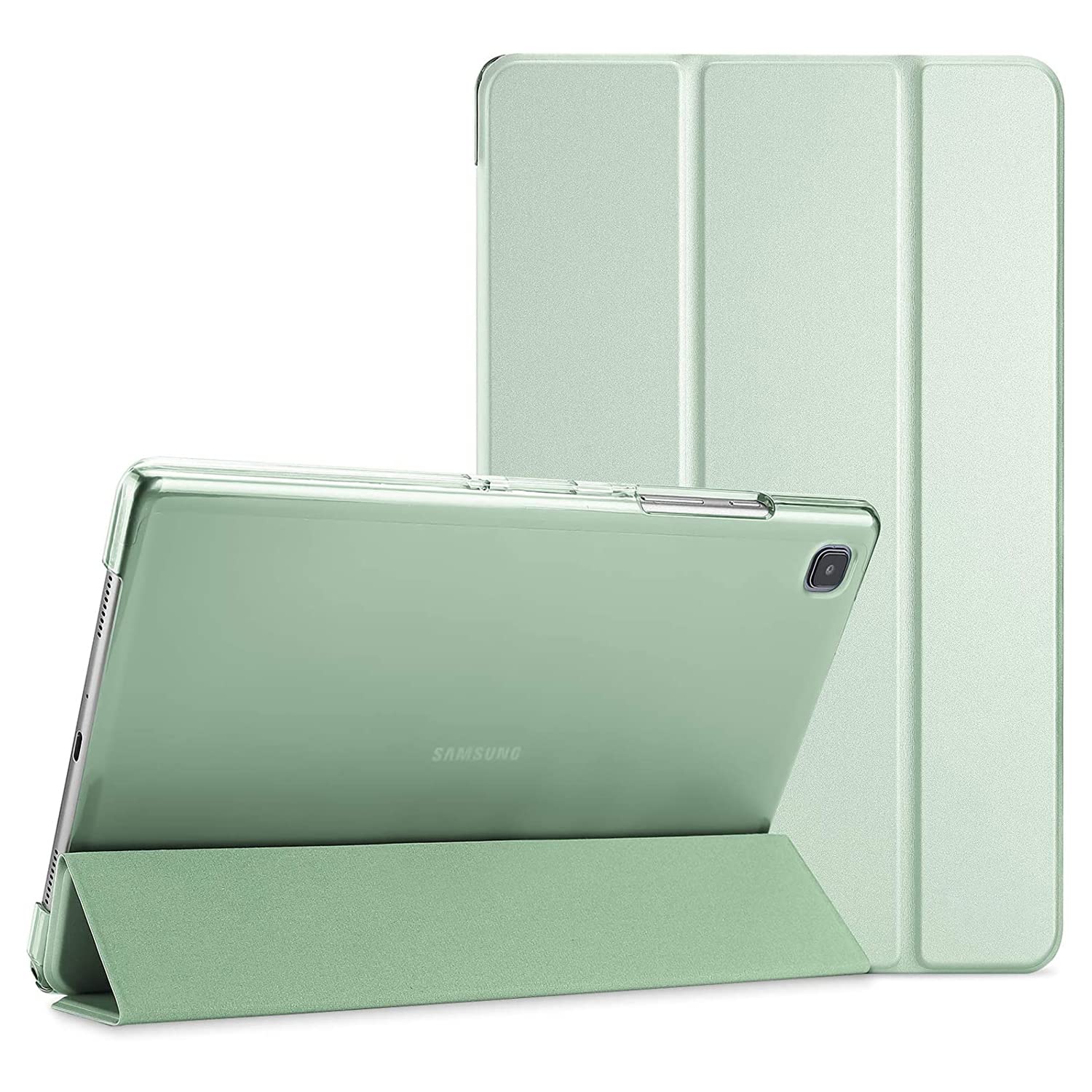 SwooK Case Compatible with Galaxy Tab A7,Stand Cover with Translucent Frosted PC Back Shell Fit Samsung Galaxy Tab A7 10.4 Inch SM-T500/T505 (A7 10.4 inch, Light Green)-image-49