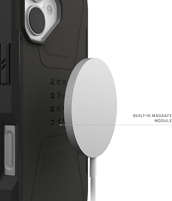 URBAN ARMOR GEAR UAG Designed for iPhone 17 Case Civilian - Compatible with MagSafe Military Grade Protective Cover, Black