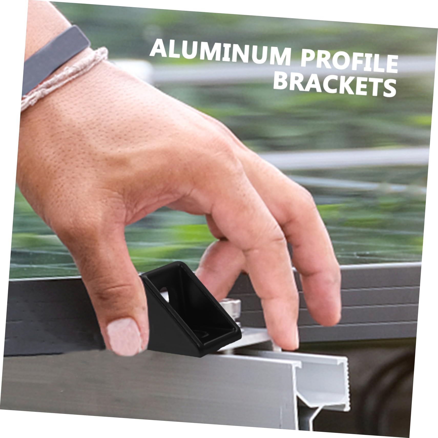 Cabilock 4 Sätze Winkelhalterung Aus Aluminiumprofil Aluprofil Verbinder Aluminiumprofilverbinder 90-grad-klammer Eckstreben Aus Aluminium-strangpressprofilen Eckklammern Black 20 Stück * 4