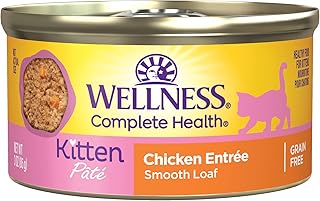 Wellness Complete Health Grain-Free Wet Canned Cat Food, Natural Ingredients, Made in USA with Real Meat, All Breeds, Smoo...