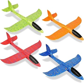4PCS Foam Glider Planes for Kids, Foam Plane, Glider Planes For Kids, Foam Airplanes for Outdoor Play, Lightweight Glider Toy, Family Outdoor Sports Parent-Kid Activities