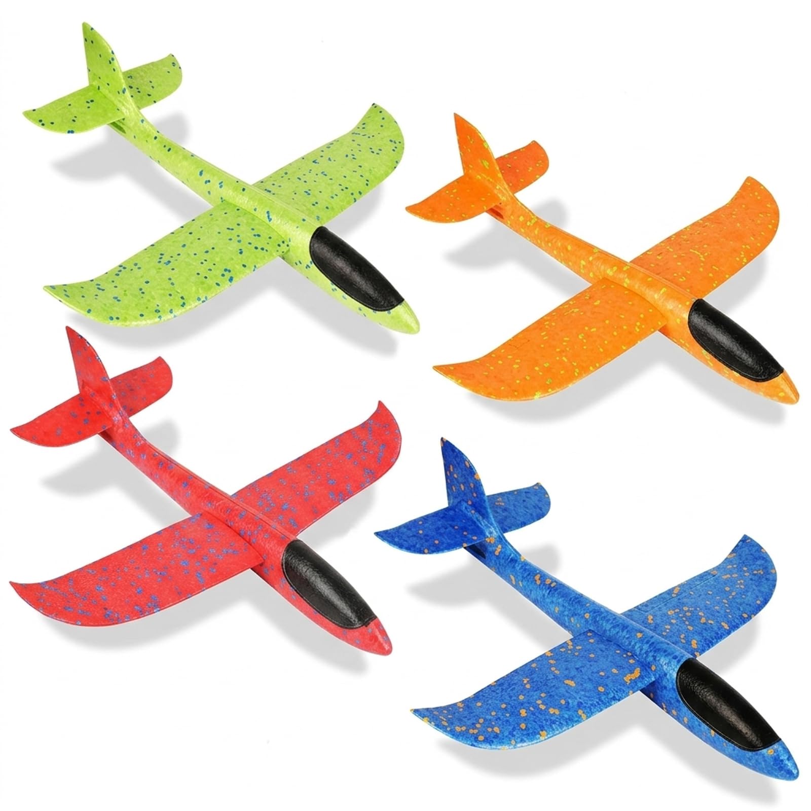 EujRcf 4PCS Foam Glider Planes for Kids, Foam Plane, Glider Planes For Kids, Foam Airplanes for Outdoor Play, Lightweight Glider Toy, Family Outdoor Sports Parent-Kid Activities