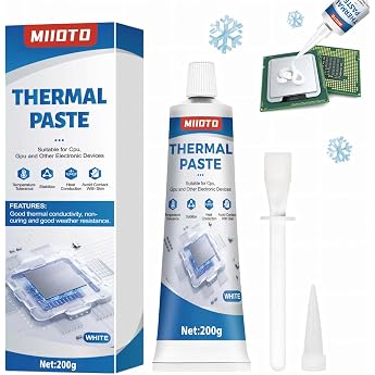 Miioto Cooling paste, 200 g cooling paste, CPU, CPU thermal paste, resistant to high and low temperatures, suitable for cooli