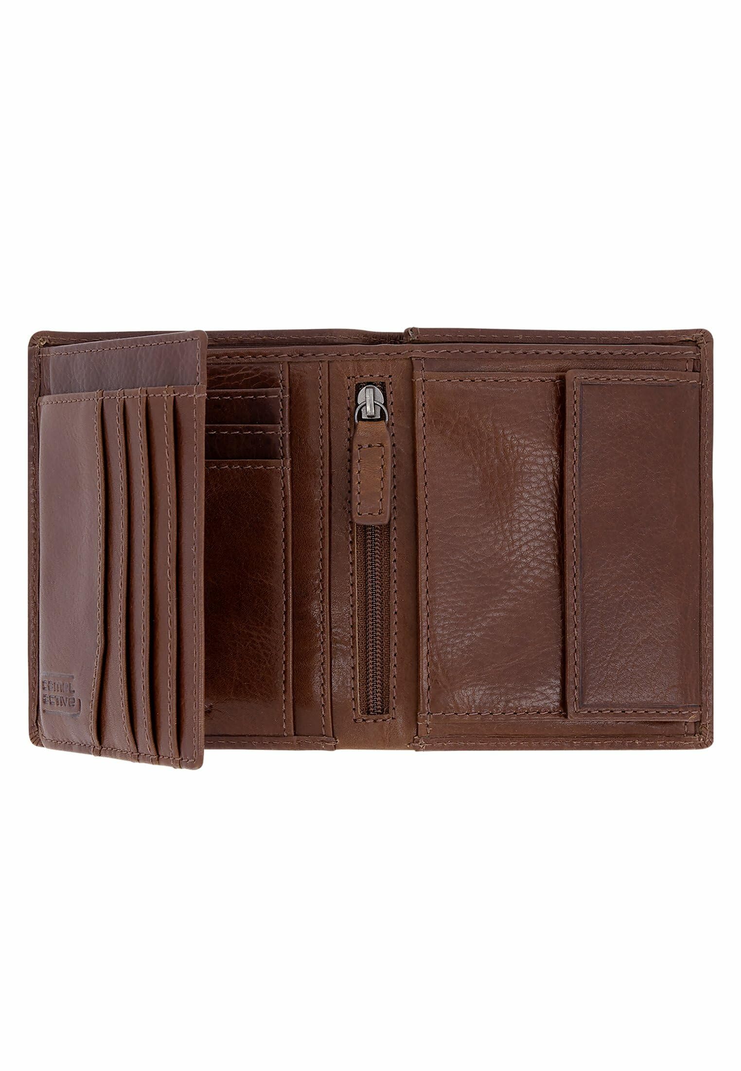 camel active Como Herren Geldbörse Hochformat RFID Leder Mittelgroß Cognac Braun