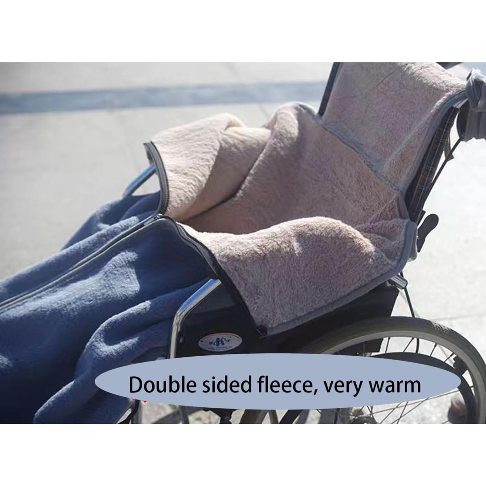 Manta Gruesa De Invierno para Silla De Ruedas, Cubierta Cálida para Todo El Cuerpo, Capa con Capucha a Prueba De Viento para Silla De Ruedas para Personas con Movilidad Limitada Al Aire Libre