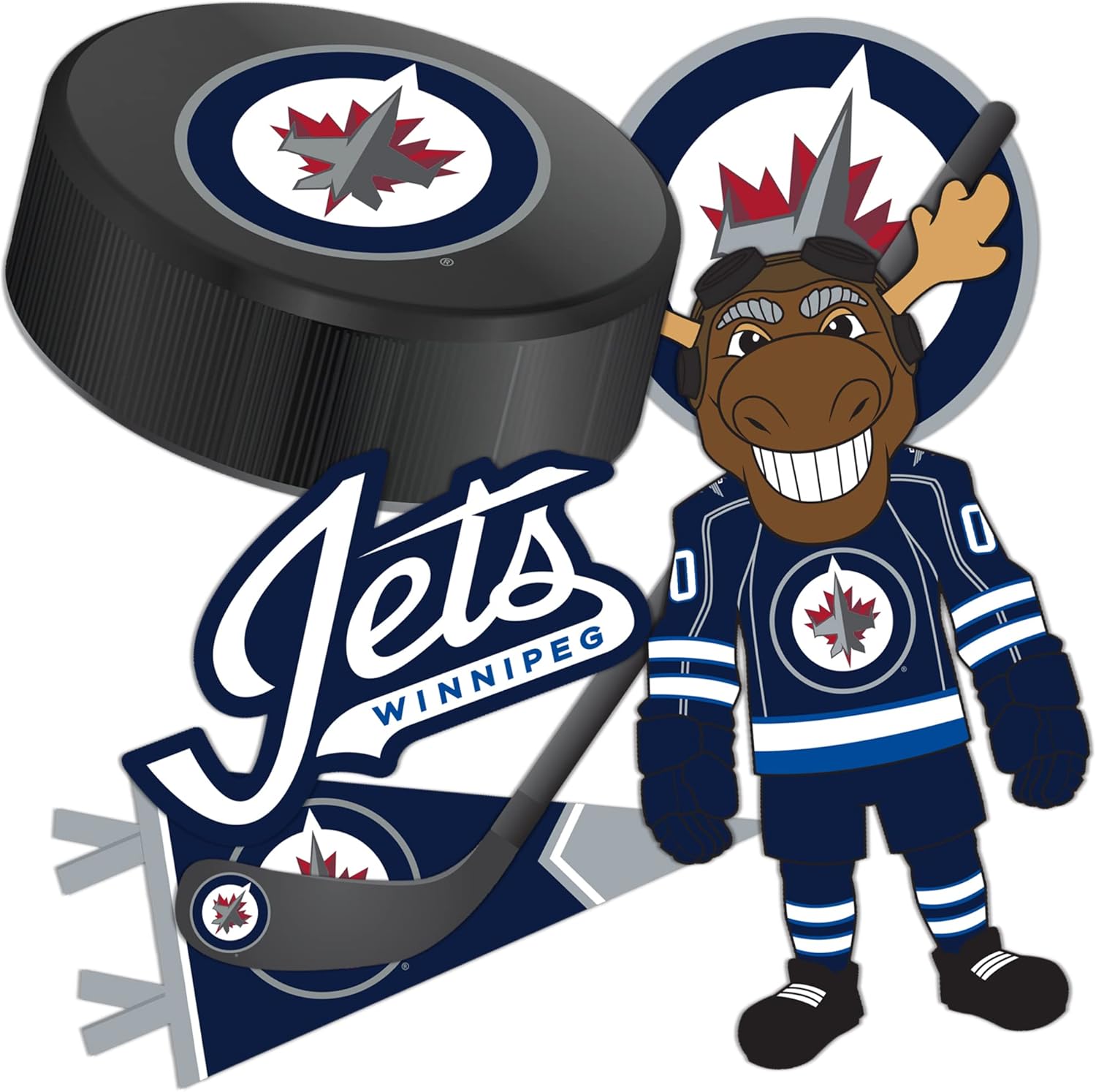 Desert Cactus Winnipeg Jets Sticker NHL Team National Hockey League Vinyl Decal Laptop Water Bottle Car Scrapbook (Type 2)