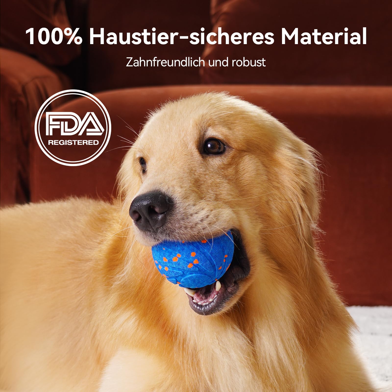 Cheerble Wicked Ball AIR - Interaktiver Hundeball mit 3 Spielmodi, Blau | Selbstbewegendes Hundespielzeug mit E-TPU Hülle, USB-C, IPX7 Wasserdicht, Ideal für Mittelgroße bis Große Hunde.