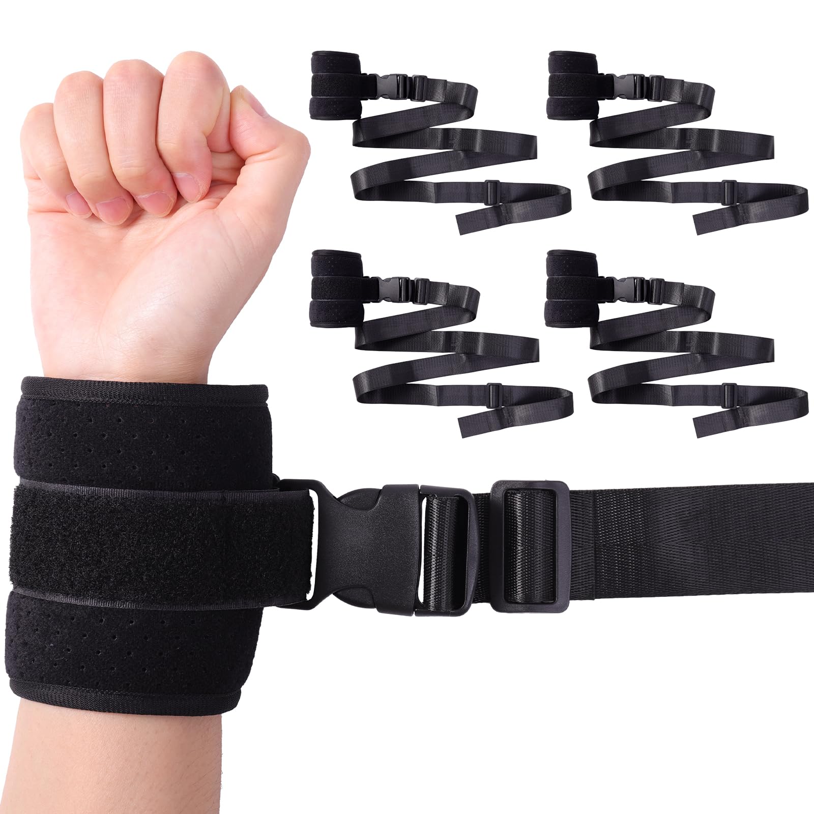 ENLUNTRA Restraints for Dementia Patients,Hospital Bed Restraints for Elderly Adults with 70" Long Strap (4Pcs)