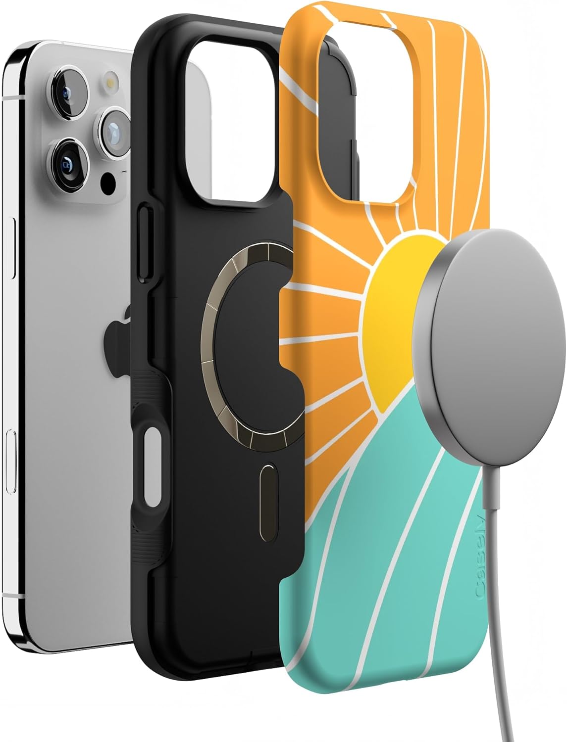 Casely iPhone 16 Pro Max Case | Waves & Rays | Sunshine | Bold Protective Design | Compatible with MagSafe - Image 4
