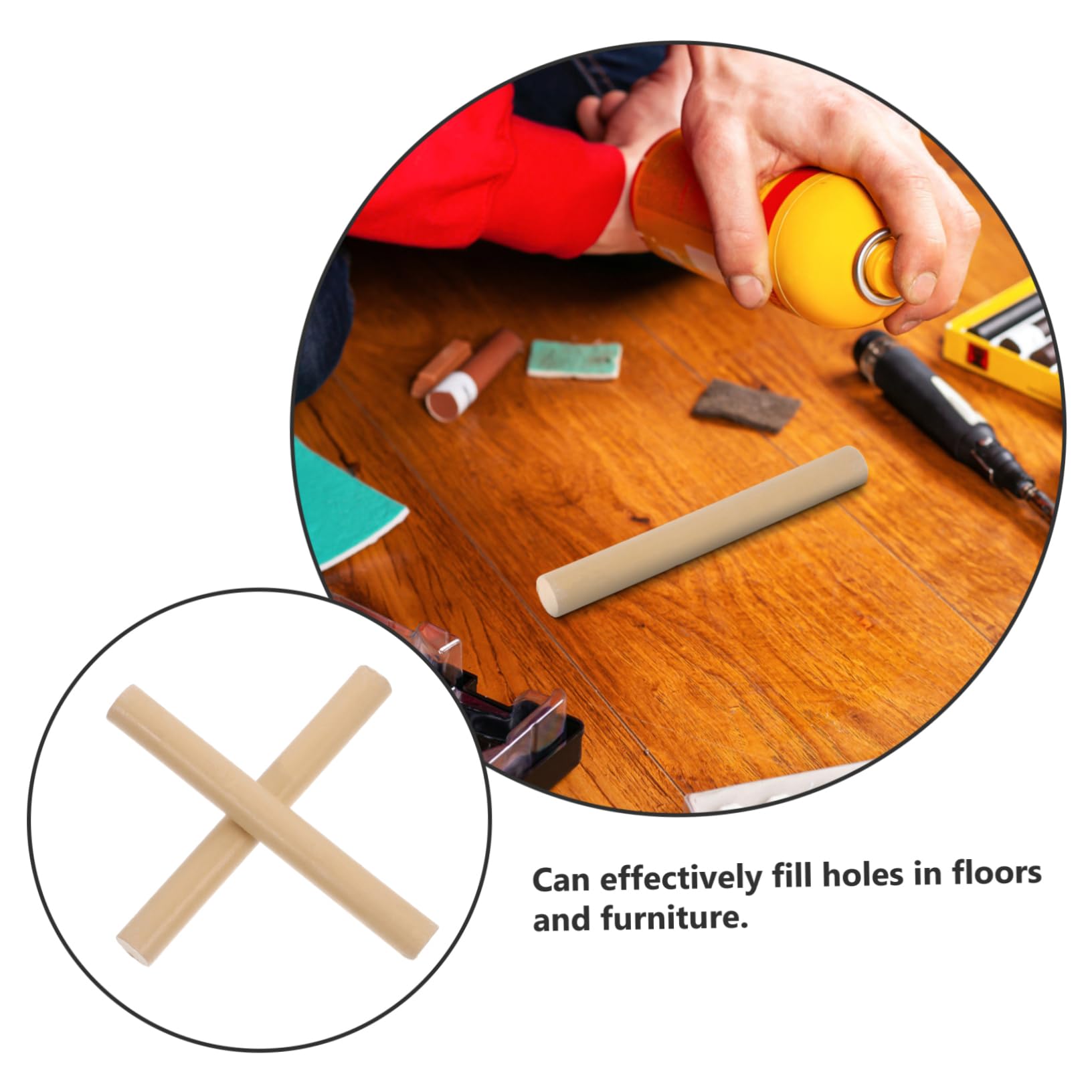 MAGICLULU 5 Juegos Barra De Relleno De Cera Para Madera Rotuladores Para Muebles Accesorios De Reparación De Muebles Reparación De Muebles De Madera Accesorios Para Muebles 2 Piezas * 5