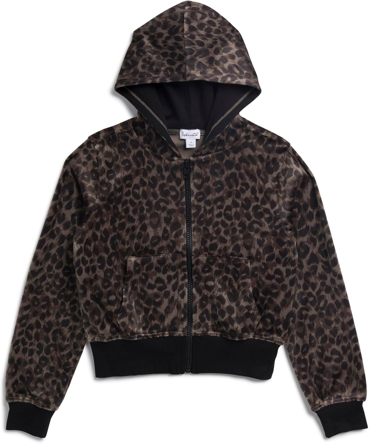 Splendid トレーナーCheetah Girl Velour Zip Upガールズ